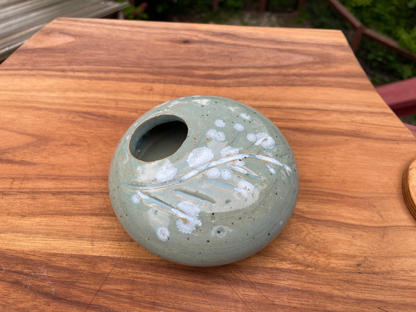 Ikebana Vase with Frog